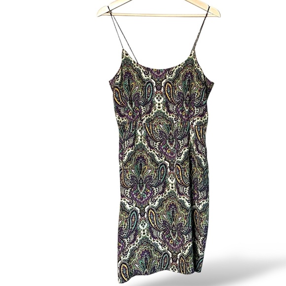 J CREW 100% Silk Fully Lined Spaghetti Strap Mini Dress US Sz 8 - Picture 3 of 10
